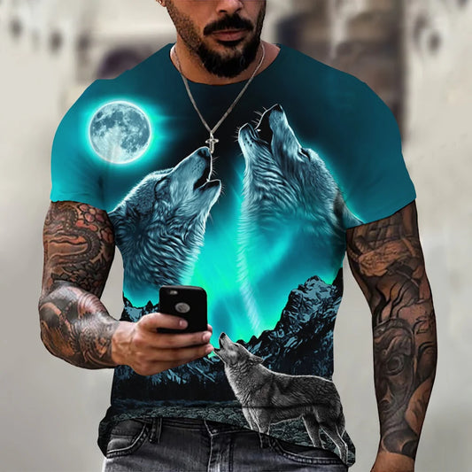 Print Short Sleeve Top 3D Casual Street Man's T-shirt Oversized Tee Shirt Men Vintage Clothing